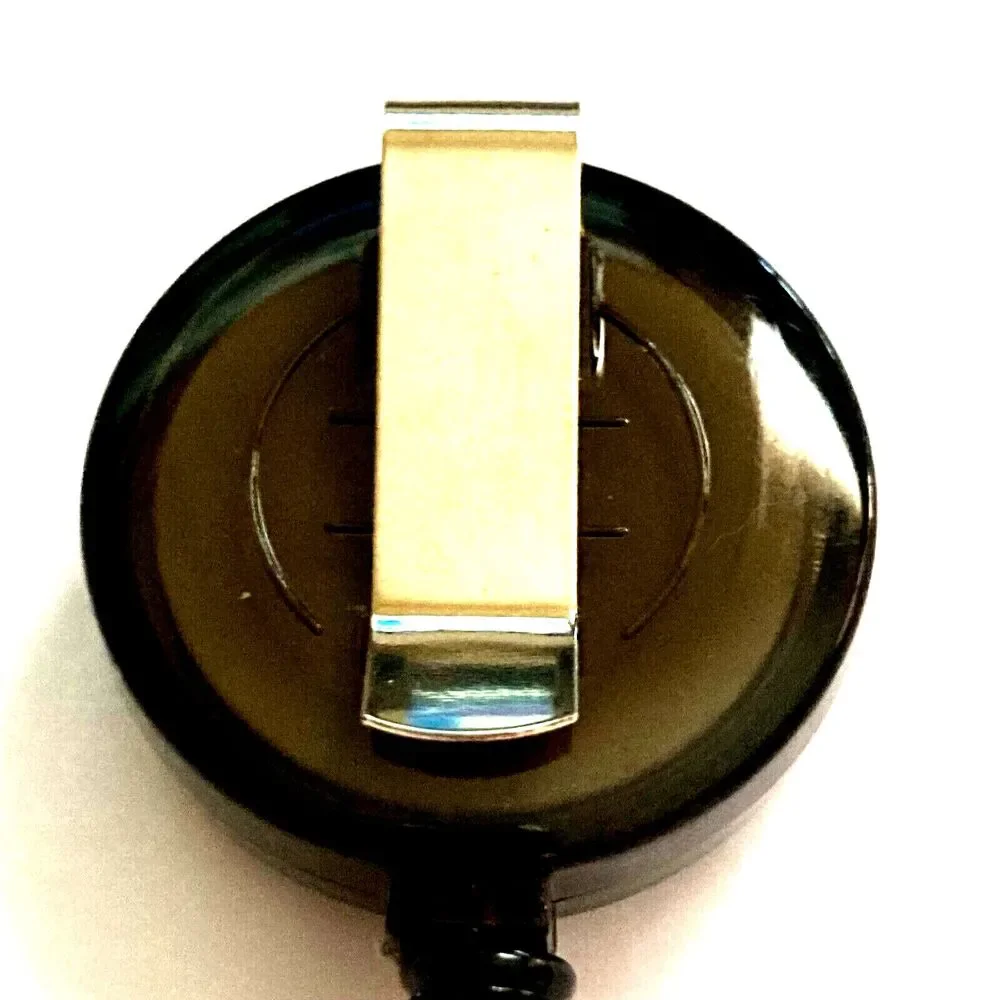 Vtg Sea Shell Cloisonne Charm ID Card Badge Holder Lanyard Retractable Reel